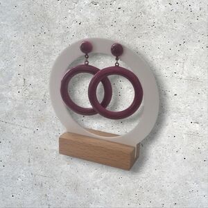 Vintage Purple Hoop Earrings